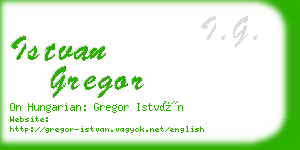 istvan gregor business card